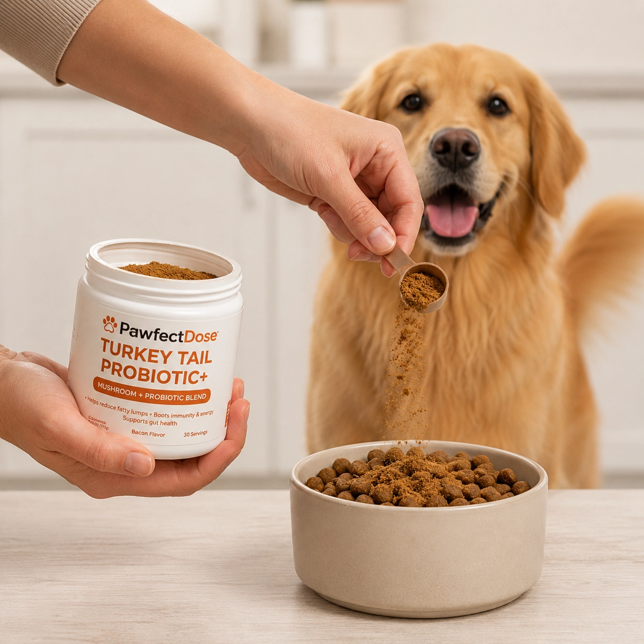 PawfectDose Turkey Tail Probiotic for Dogs
